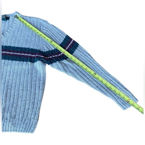 Hill & Archer Grandpa Sweater Men X-Large Blue V-Neck Pullover Vintage 15% Wool - Picture 11 of 11